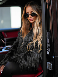 Geacă de femei neagra OZONEE JS/11Z8259