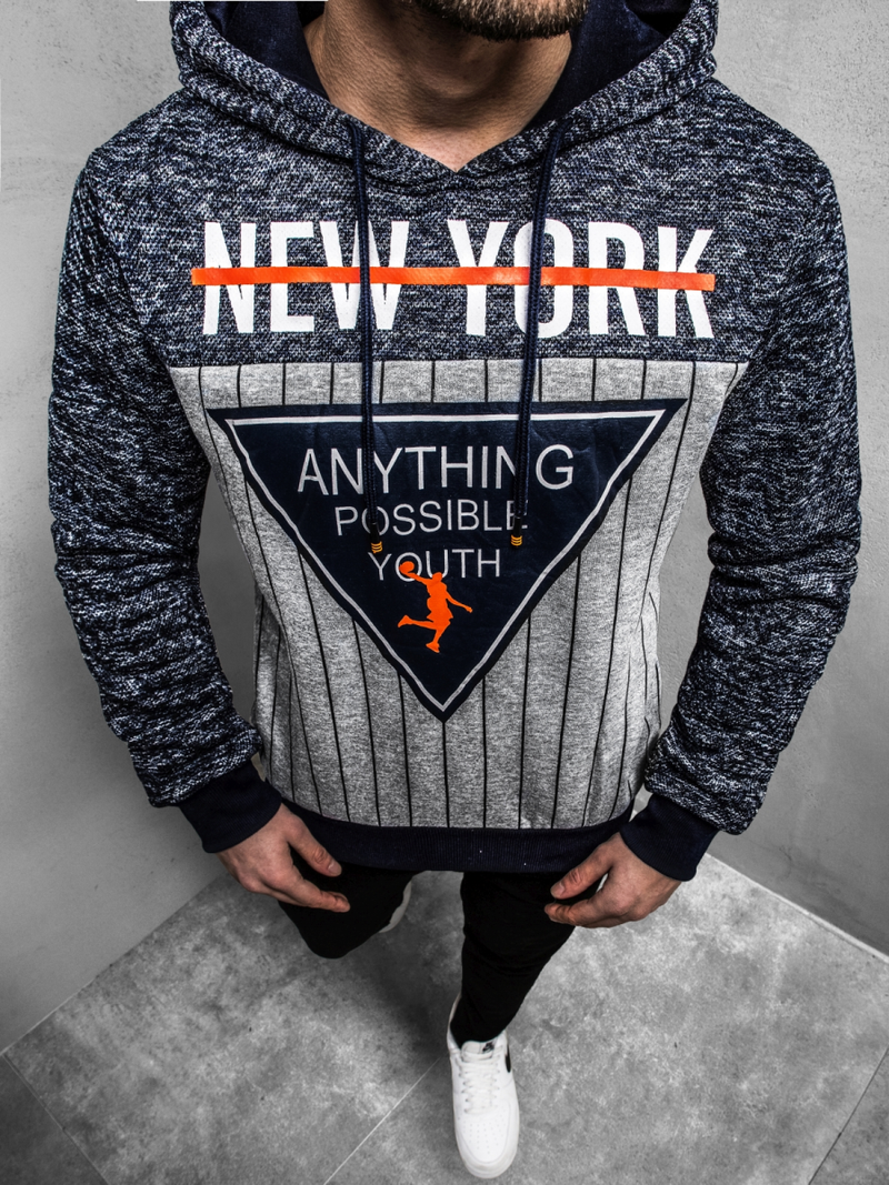 Hanorac bărbați bleumarin OZONEE JS/KS1907Z