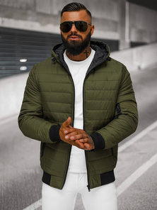 Jachetă bărbați verde OZONEE JS/MY13Z