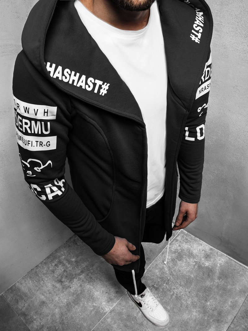 Hanorac bărbați neagră OZONEE A/11110Z