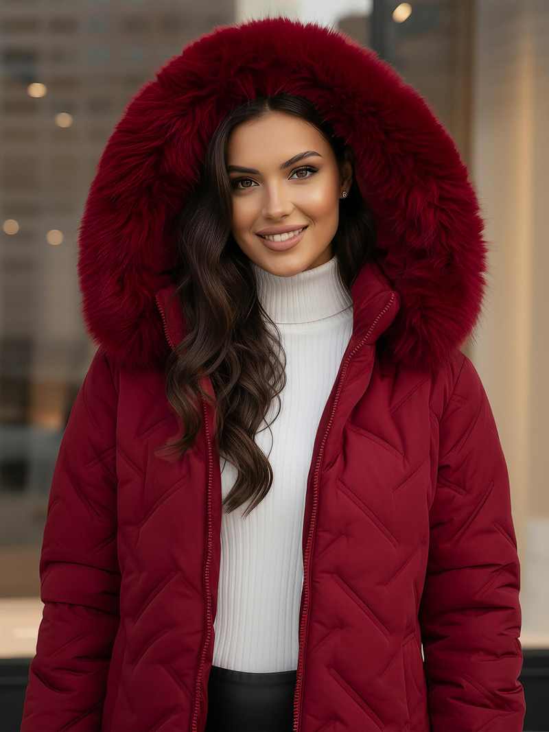 Geacă de femei bordo OZONEE JS/16M9296/06Z