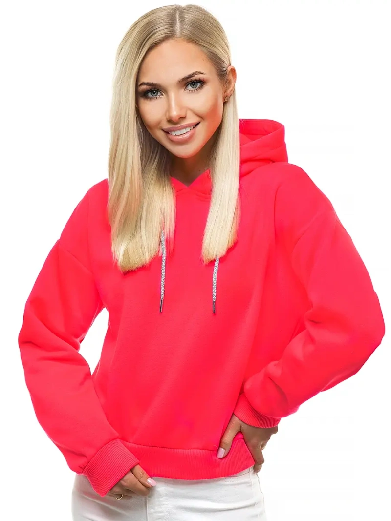 Hanorac femei roz-neon OZONEE O/12102