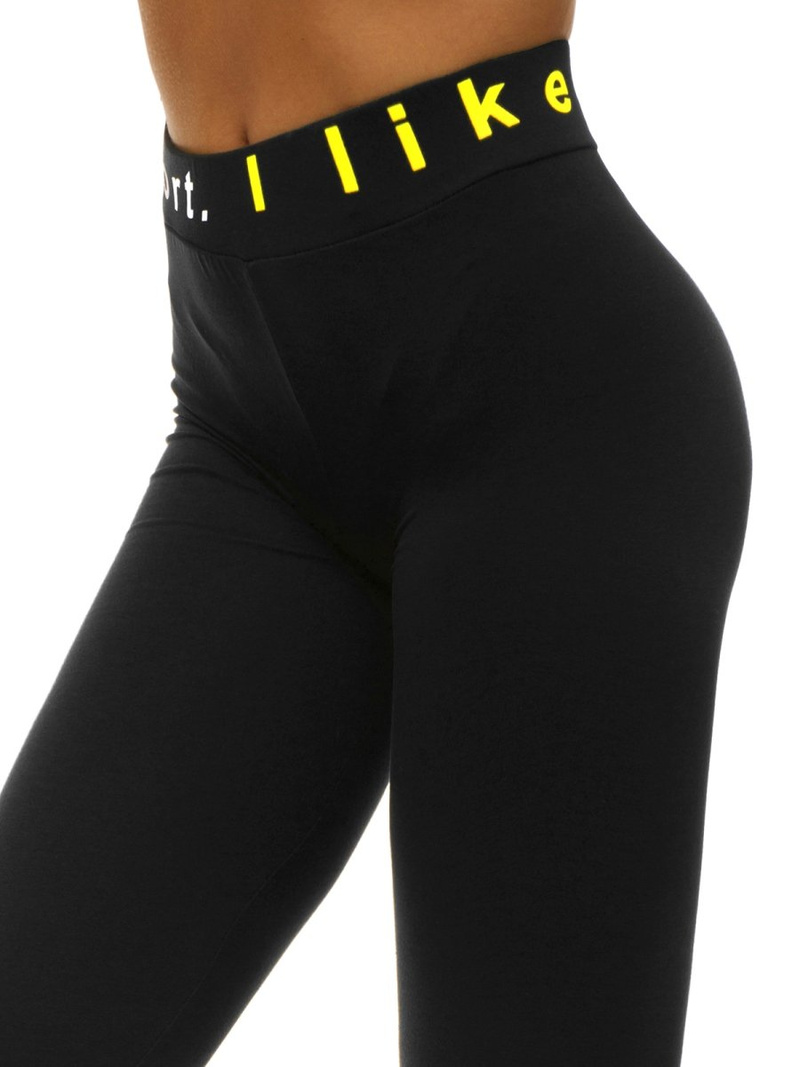 Colanţi femei negri-galben OZONEE O/82353