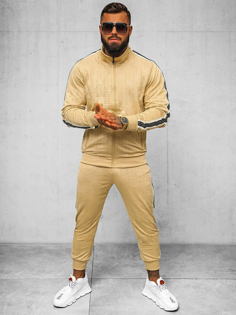 Compleu sport bărbaţi bej OZONEE O/3C101/2