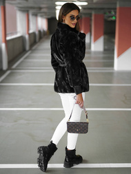 Geacă de femei neagra OZONEE JS/11Z8075Z