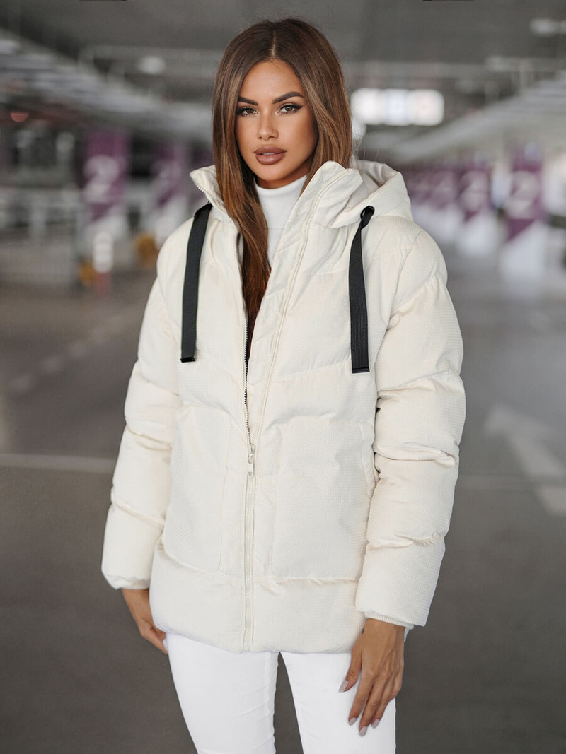 Geacă de femei écru OZONEE JS/5M3251/281