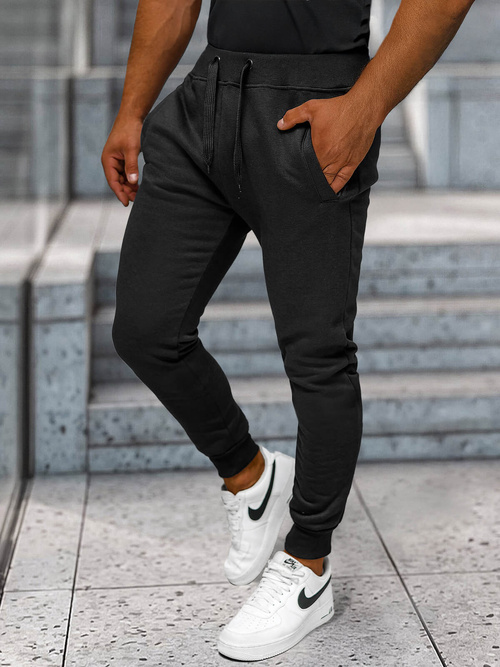 Pantaloni de trening bărbaţi negri OZONEE JS/XW01Z