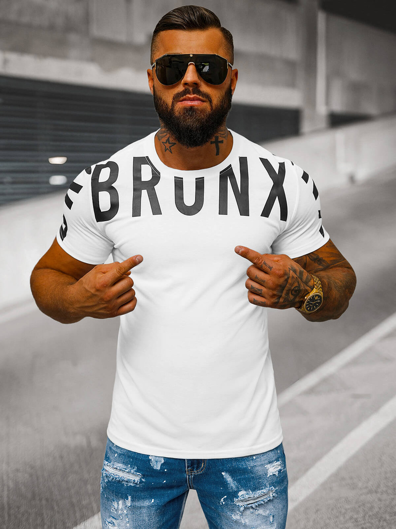 Tricou bărbați alb OZONEE O/8T1265/1