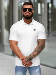 Tricou polo bărbați alb OZONEE NB/MT3122