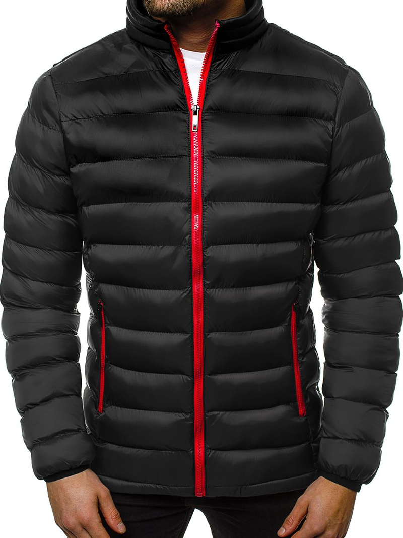 Jachetă de primăvară bărbați neagră/2 OZONEE JB/JP1111