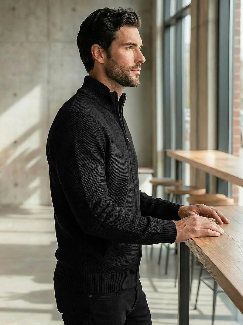 Pulover bărbați negru OZONEE JS/59B3611/3