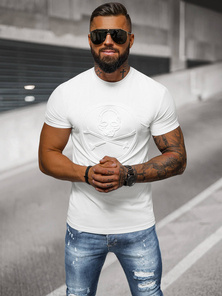 Tricou bărbați alb OZONEE NB/MT3103
