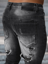 Blugi bărbaţi negri OZONEE NB/MP0152N