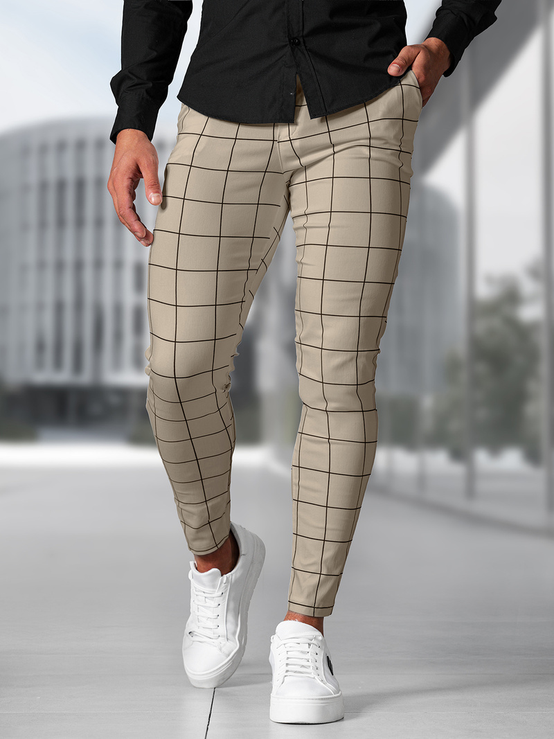 Pantaloni Chino Bărbaţi Bej OZONEE O/P4009Z