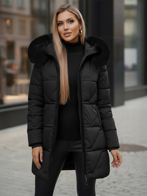 Geacă de femei neagra OZONEE JS/16M9099/392Z