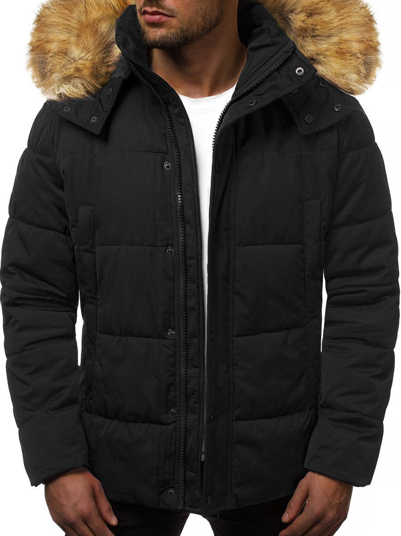 Jachetă bărbați neagră OZONEE JD/336