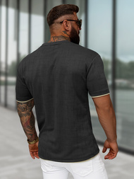 Tricou bărbați negru OZONEE O/QQ1535