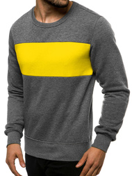 Hanorac bărbați antracit-galben OZONEE JS/2021/33