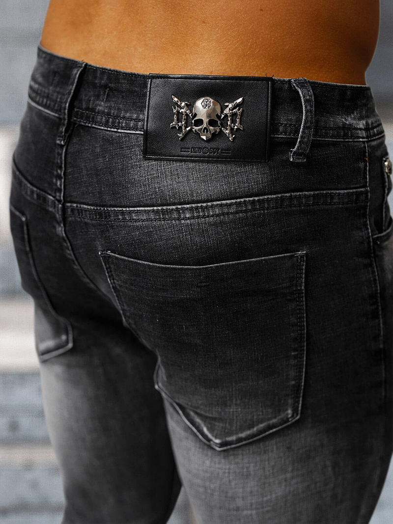 Blugi bărbaţi negri OZONEE NB/MP0169G