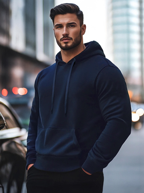 Hanorac bărbați albastru marin OZONEE JS/2009Z