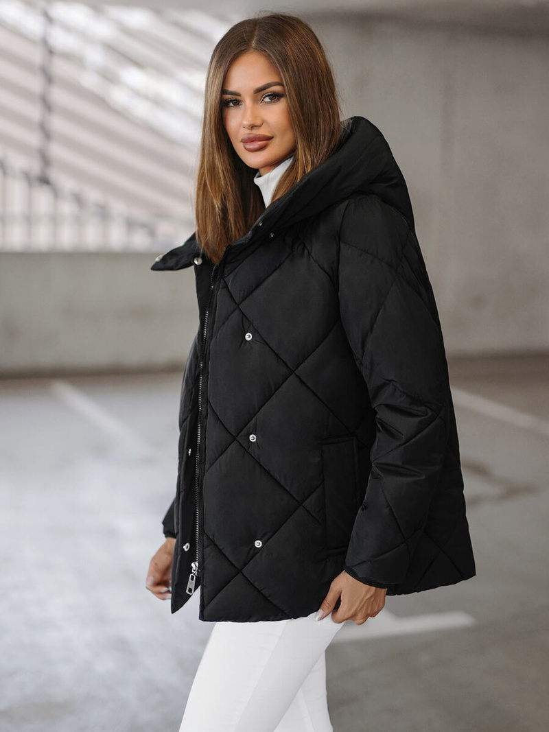 Geacă de femei neagra OZONEE JS/5M3175/392Z