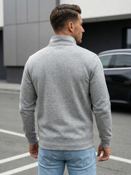 Bluză cu fermoar bărbați gri OZONEE JS/2002Z