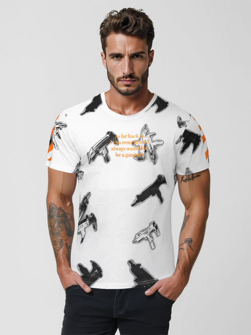 Tricou bărbați alb OZONEE O/MPO3471Z