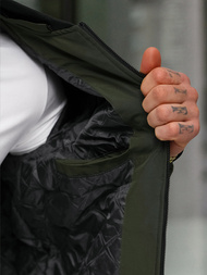 Jachetă de primăvară bărbați kaki OZONEE JS/62M9502/372