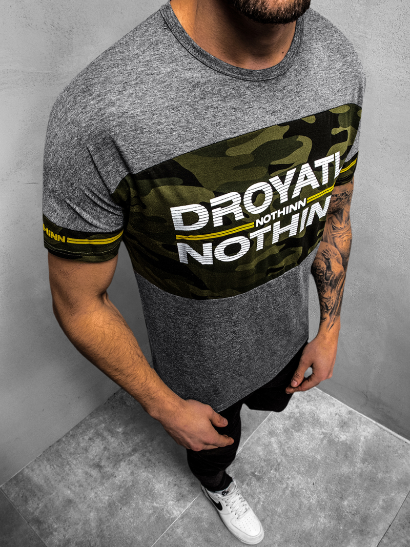 Tricou bărbați antracit OZONEE JS/SS10976Z