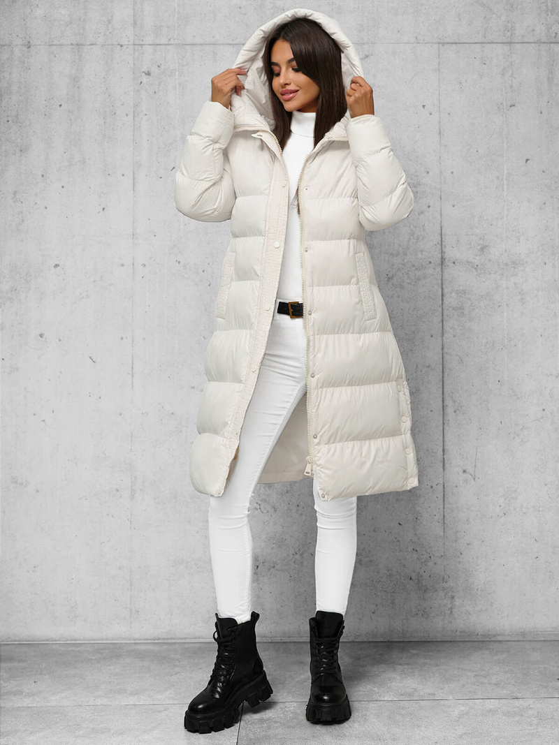 Geacă de femei écru OZONEE JS/5M3253/281