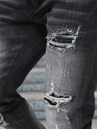 Blugi bărbaţi negri OZONEE NB/MP0075N