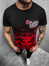 Tricou bărbați rosii OZONEE JS/SS10985Z