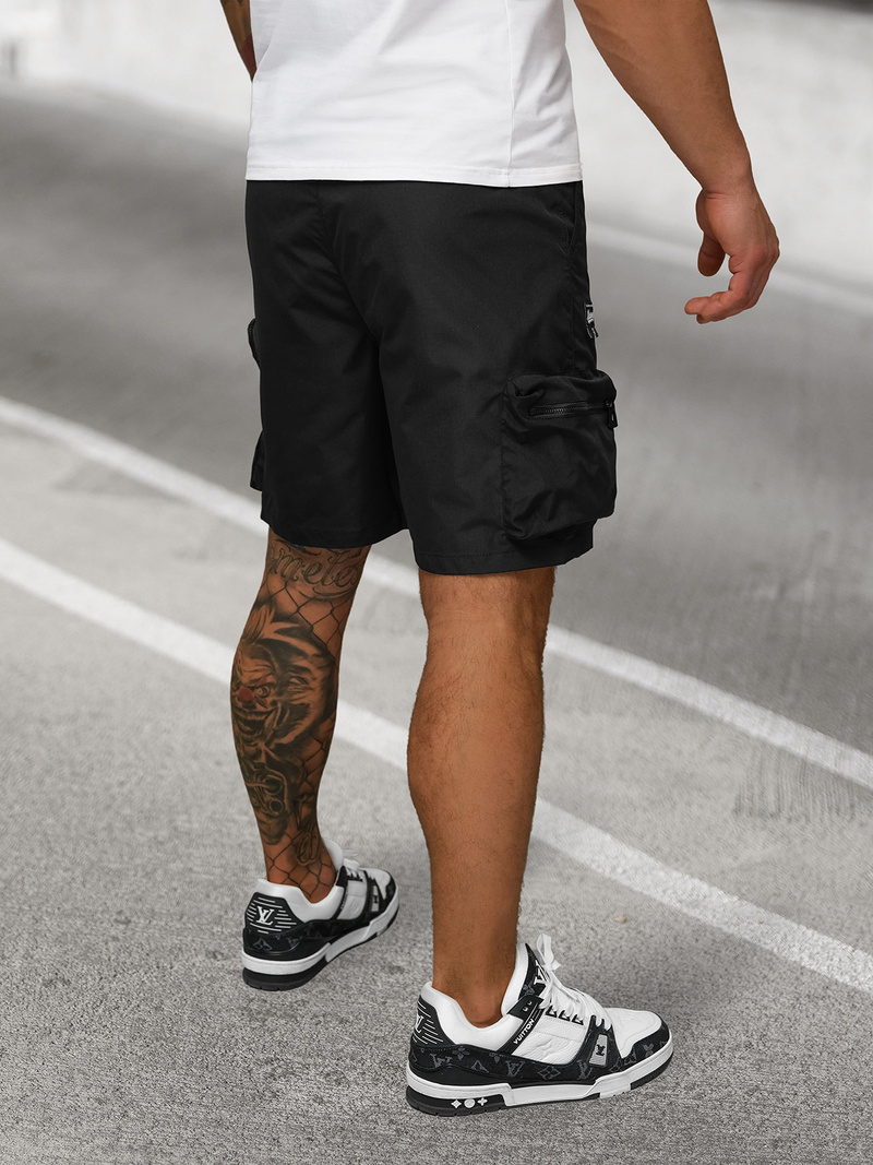 Pantaloni scurți bărbați negri OZONEE JS/27K6539/3