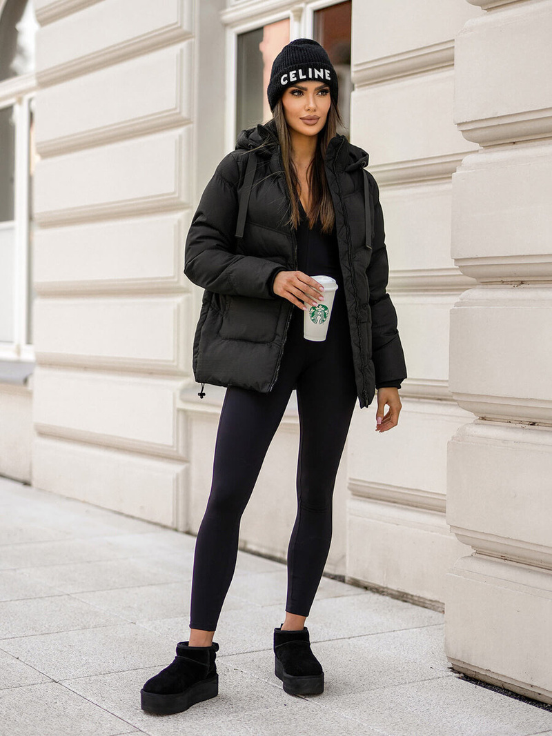 Geacă de femei neagra OZONEE JS/5M3251/392Z