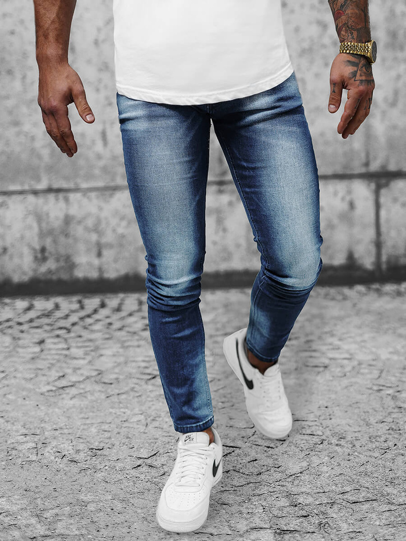 Blugi bărbaţi albaștri închis OZONEE NB/MP0021BSZ