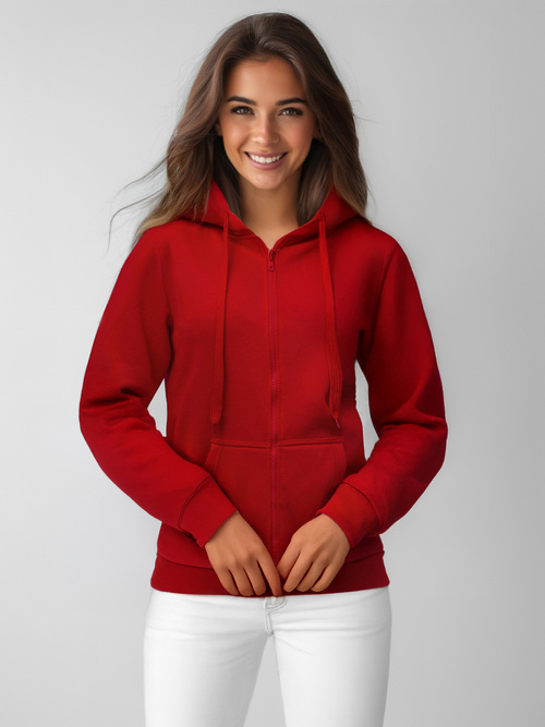 Hanorac femei roșu închis OZONEE JS/W03Z