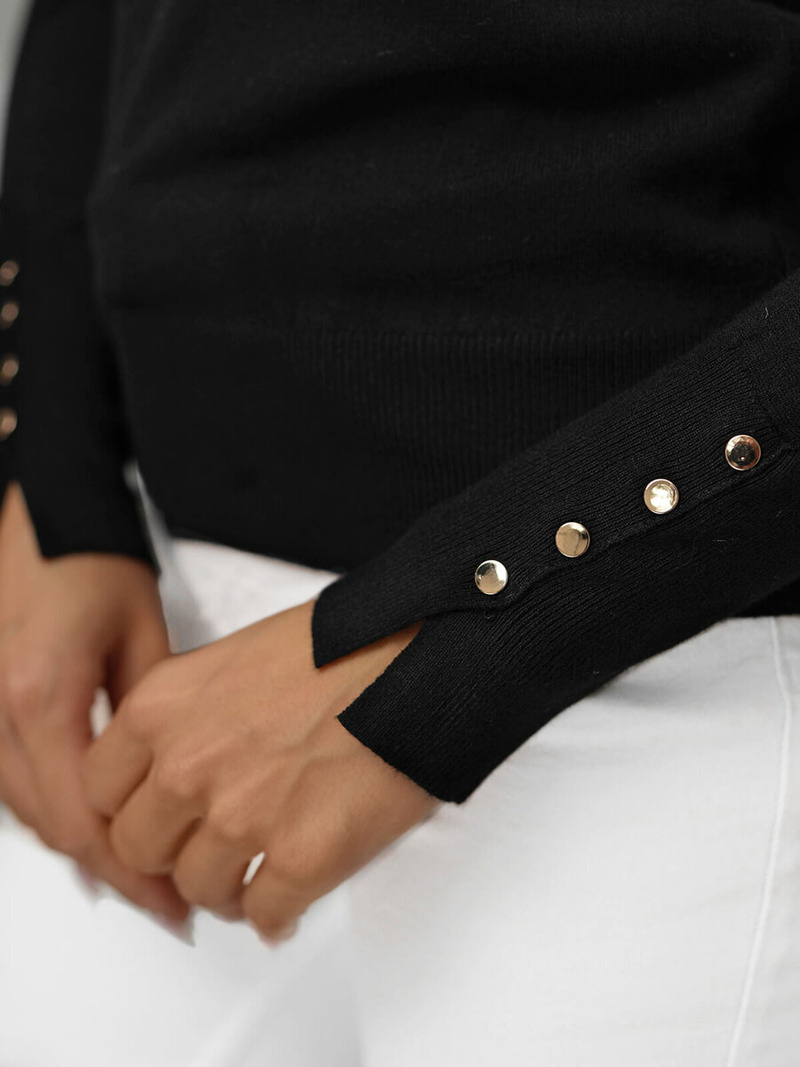 Pulover de dama negru OZONEE JS/8004/9