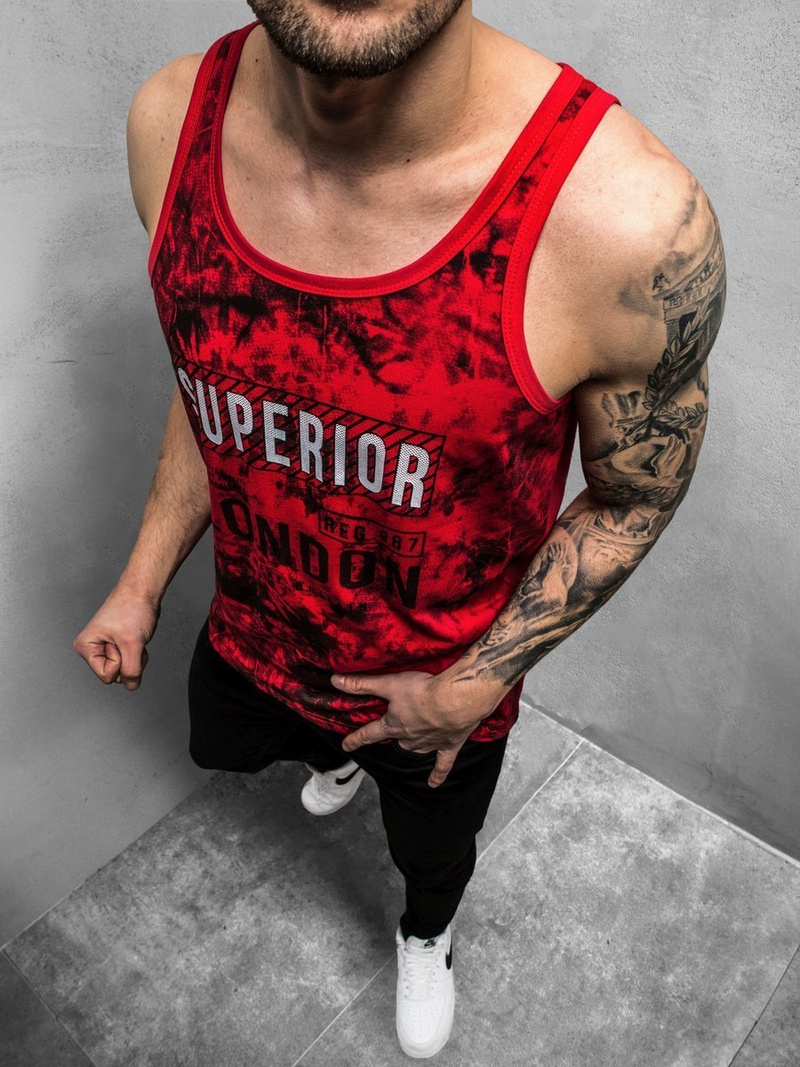 Tricou bărbați rosii OZONEE JS/SS11037Z