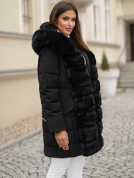 Geacă de femei neagra OZONEE JS/11Z8096Z