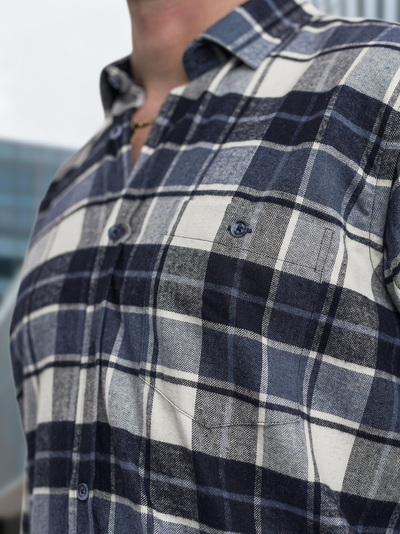 Cămașă bărbați albastru marin OZONEE V/V175