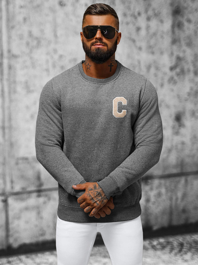 Bluză bărbați antracit OZONEE NB/MF2019