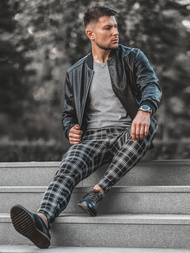 Pantaloni bărbaţi negri OZONEE DJ/5507