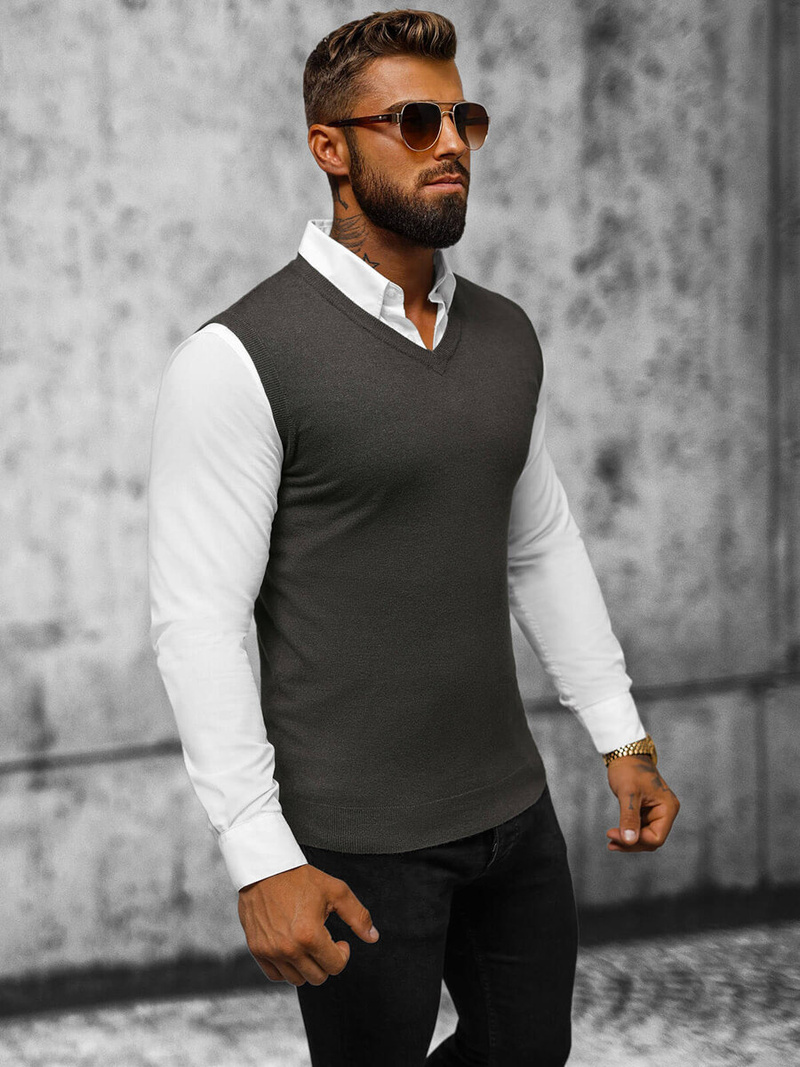 Pulover bărbați antracit OZONEE NB/MM6005/3Z