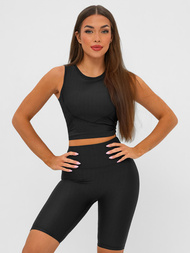 Sutien sport pentru femei negri OZONEE JS/17K596/3