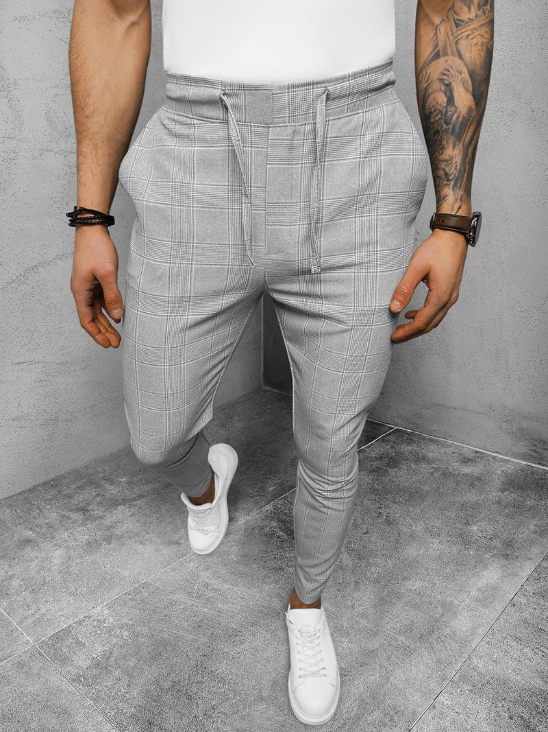 Pantaloni chino bărbaţi gri OZONEE DJ/2293/22