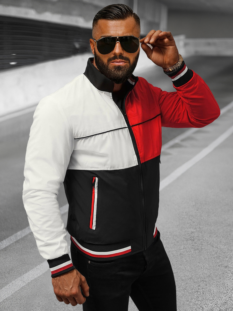 Jachetă de primăvară bărbați neagră OZONEE JS/84M3003/392