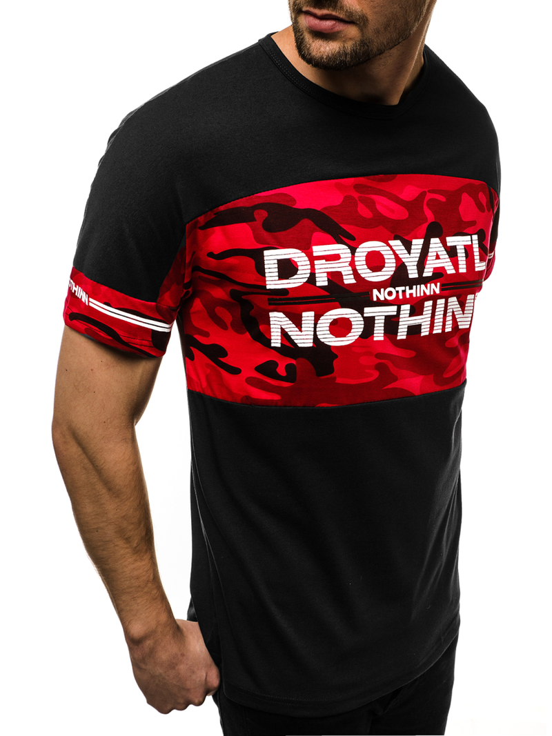 Tricou bărbați negru OZONEE JS/SS10976