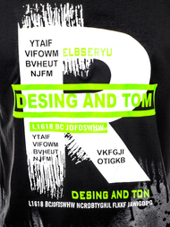 Tricou bărbați negru OZONEE JS/KS1945