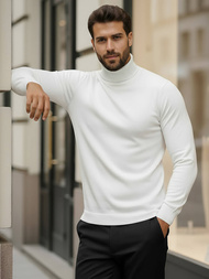 Pulover bărbați alb OZONEE V/V24504