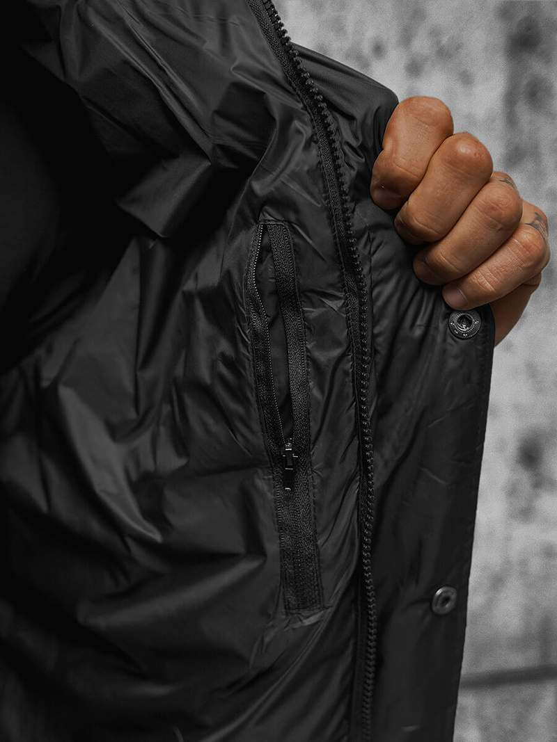 Jachetă de primăvară bărbați neagră OZONEE JS/5M3102/392